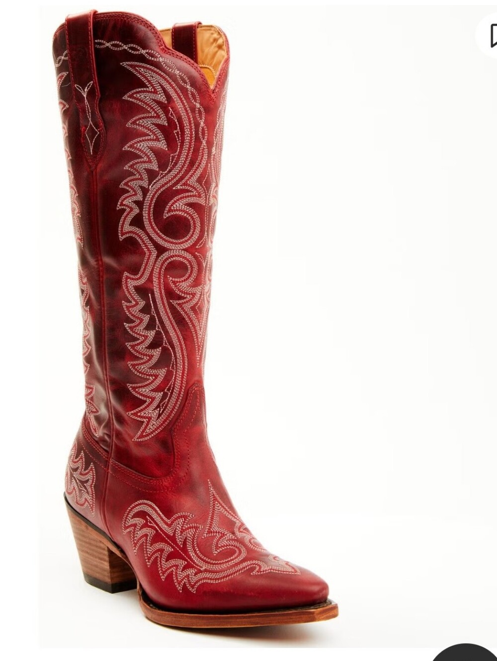Durango Women's Crush Tall Red Western Boots - Snip Toe Size 7.5